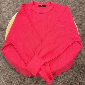 Elegant Pink Crew Neck Sweater